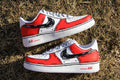 Custom Air Force 1: Hand-Painted Red Cartoon Outline Shoes