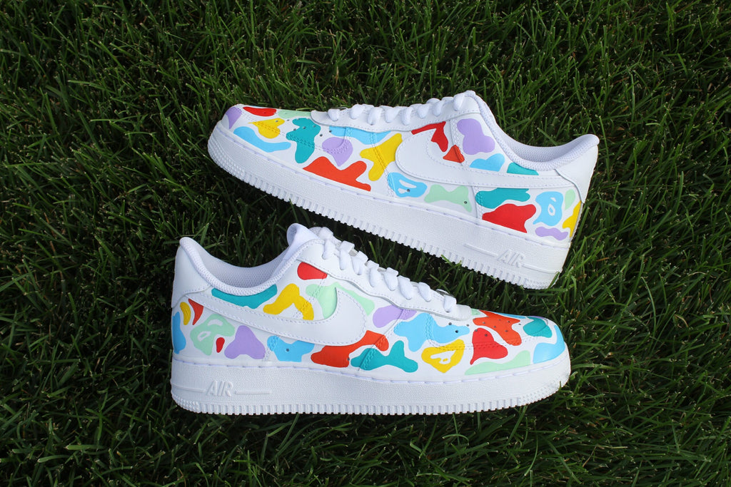 Custom Air Force 1 “Colorful Pattern Camo” // Bahamas Custom Shoes