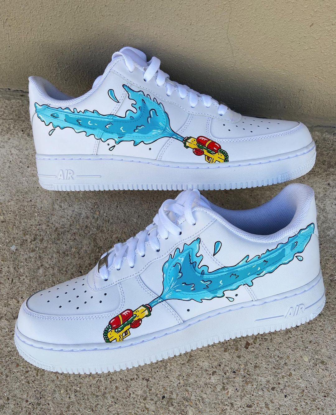 custom hand painted air force1.af1 abstract cartoons street style anime wedding shoes trainers high fashion sneakers water gun schuh