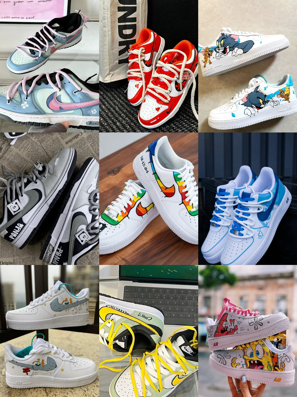 custom hand painted air force1.af1 pokemon squirtle cartoons street style anime wedding shoes trendy trainers gift design sneake