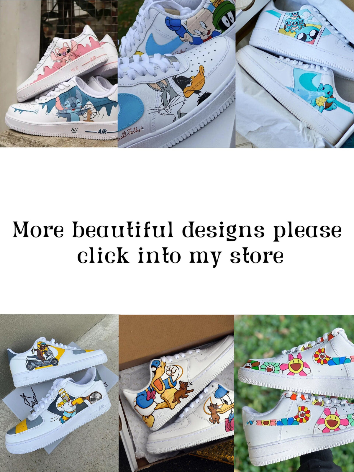 custom hand painted air force1.af1 abstract cartoons street style anime wedding shoes trainers high fashion sneakers water gun schuh