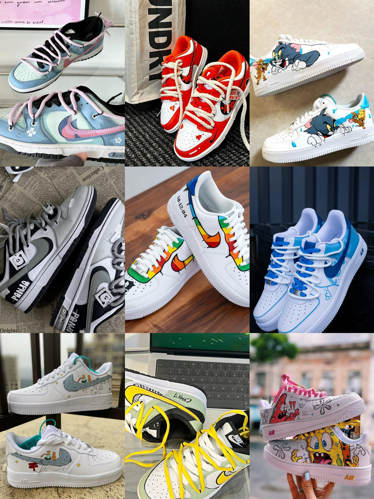 custom hand painted air force1.af1 pokemon Treecko cartoons street style anime wedding shoes trendy trainers high fashion sneakers