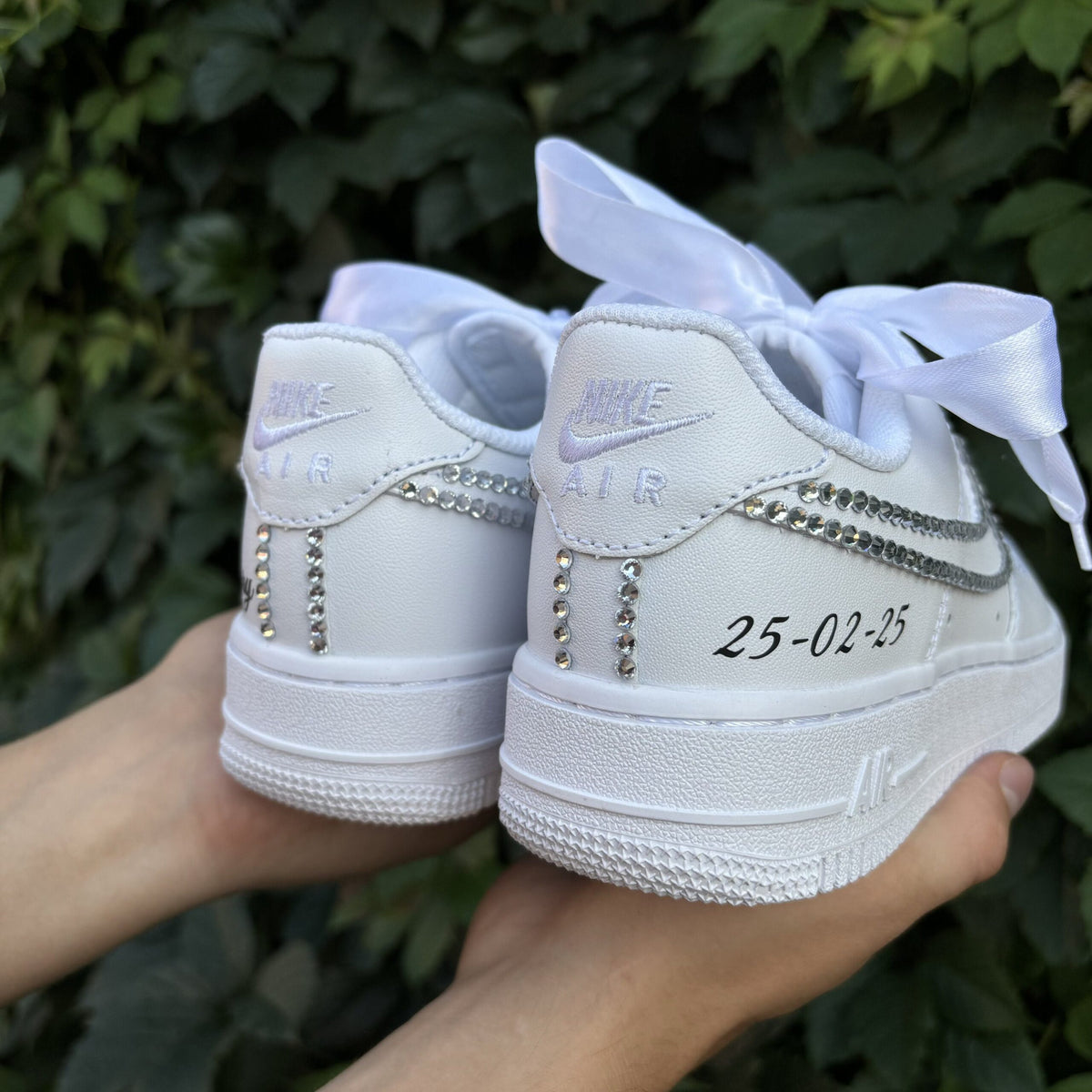 Bridal Rhinestone Wedding Sneakers: Custom AF1 Gift