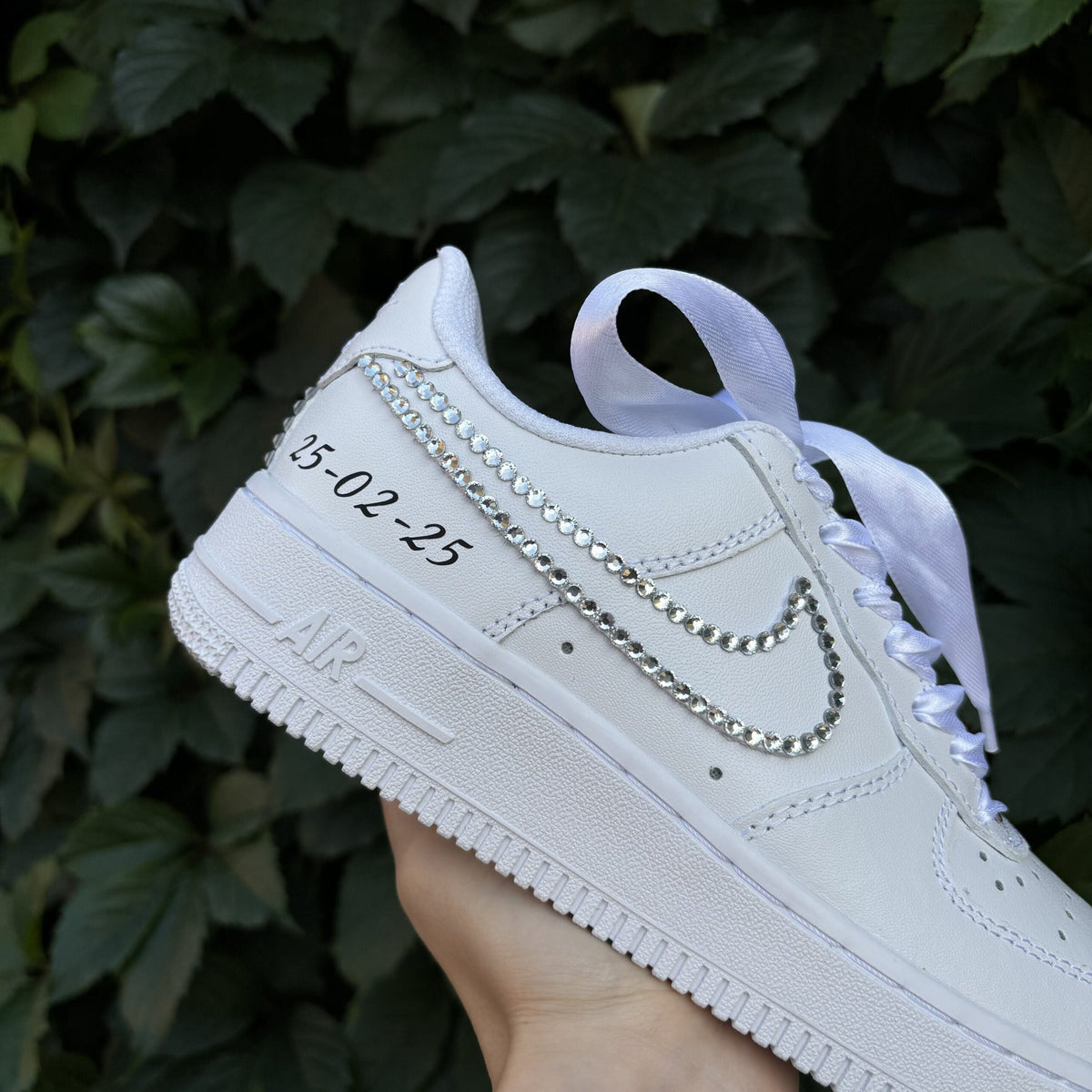 Bridal Rhinestone Wedding Sneakers: Custom AF1 Gift