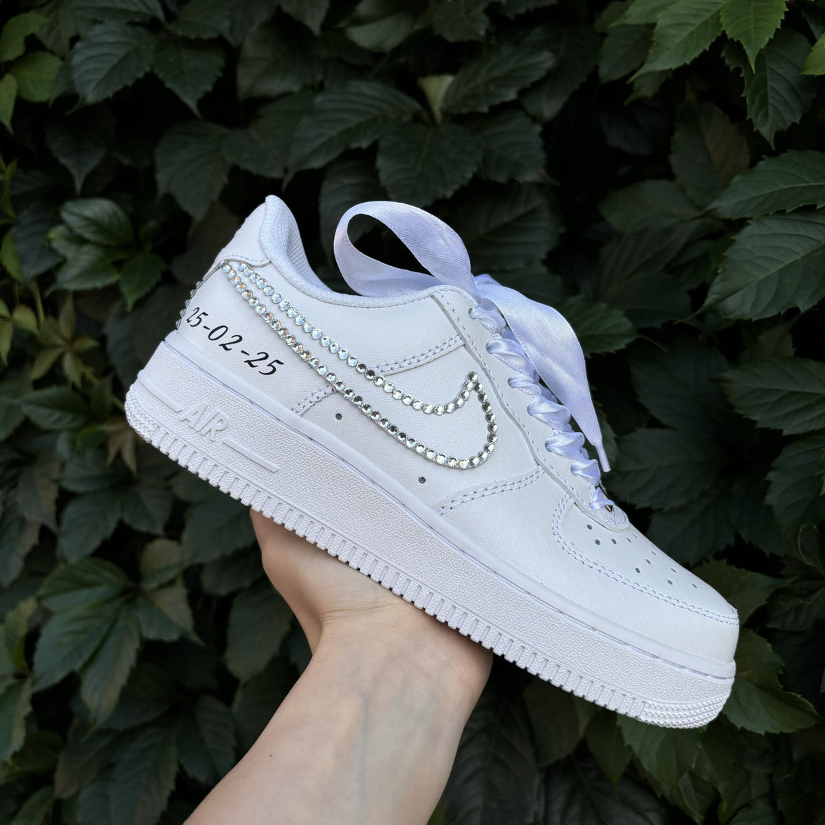Bridal Rhinestone Wedding Sneakers: Custom AF1 Gift