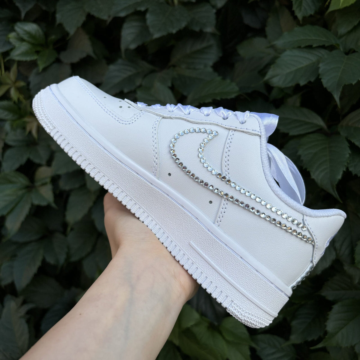 Bridal Rhinestone Wedding Sneakers: Custom AF1 Gift