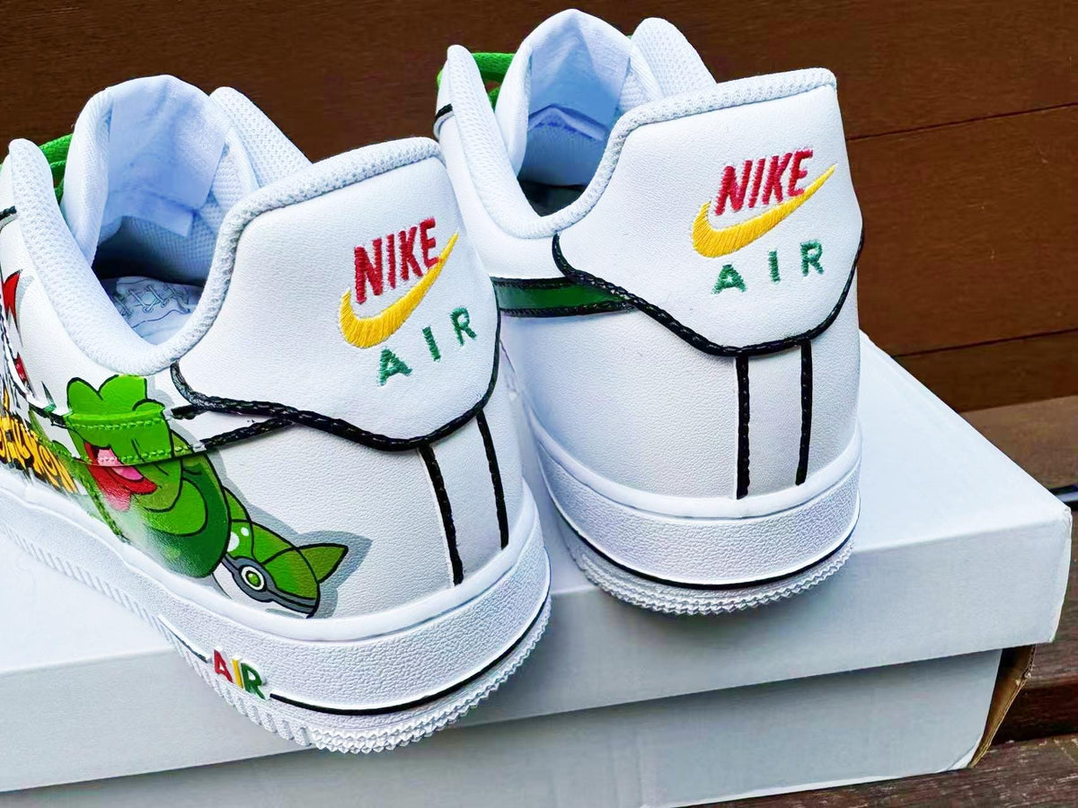custom hand painted air force1.af1 pokemon Treecko cartoons street style anime wedding shoes trendy trainers high fashion sneakers