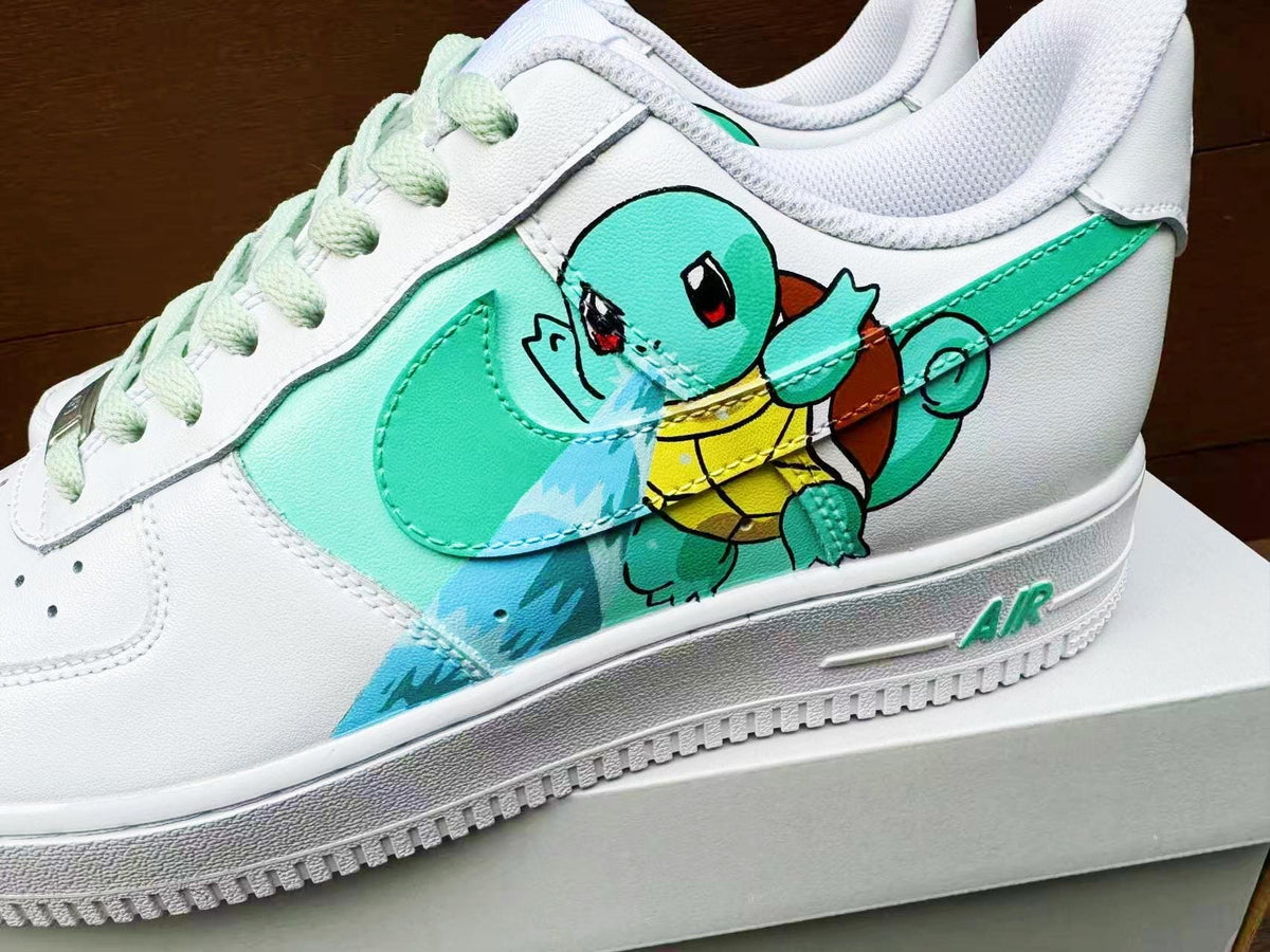 custom hand painted air force1.af1 pokemon squirtle cartoons street style anime wedding shoes trendy trainers gift design sneake