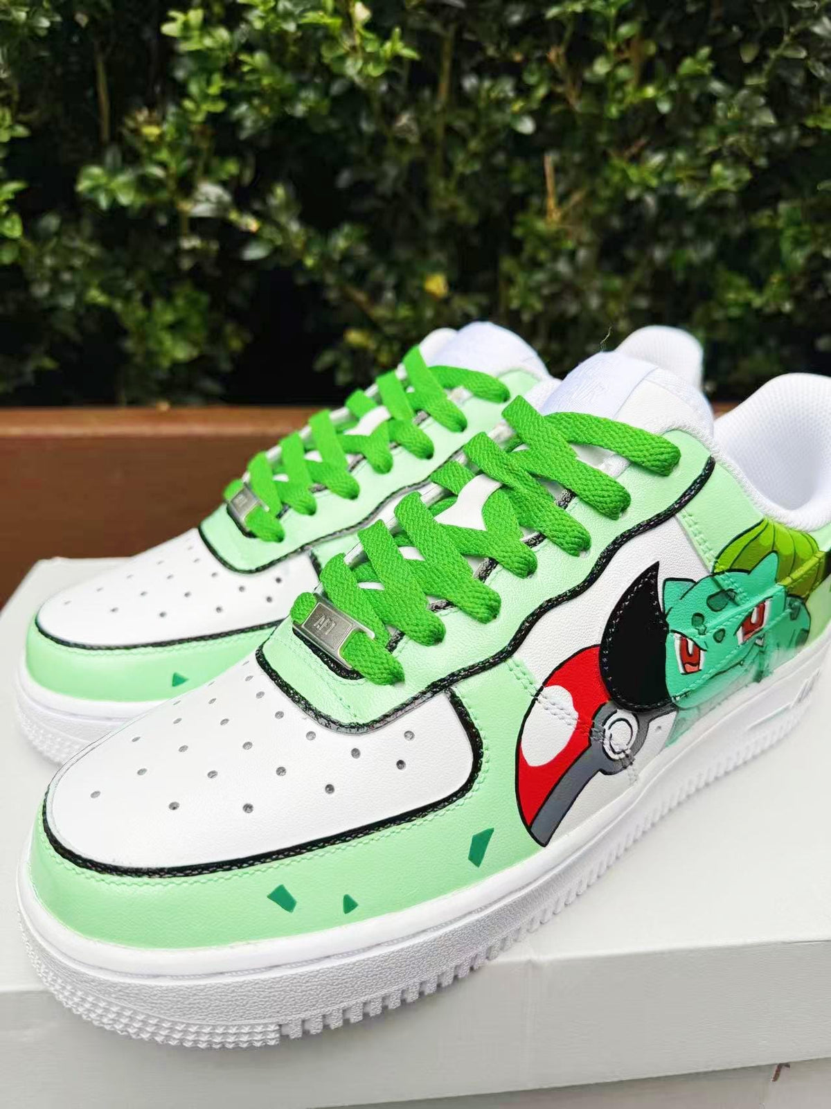 custom hand painted air force1.af1 pokemon Bulbasaur cartoons street style anime wedding shoes trendy trainers high fashion sneakers