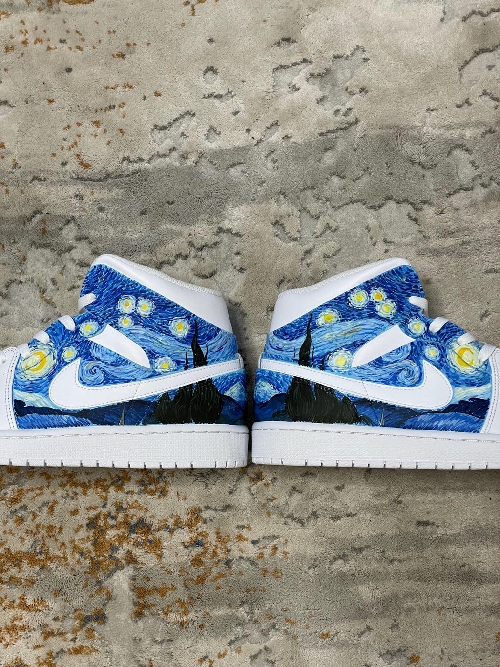 CUSTOM HAND PAINTED Air Jordan 1 mid, Personalized AF1 Shoes, Customized Sneakers, Birthday Gift
