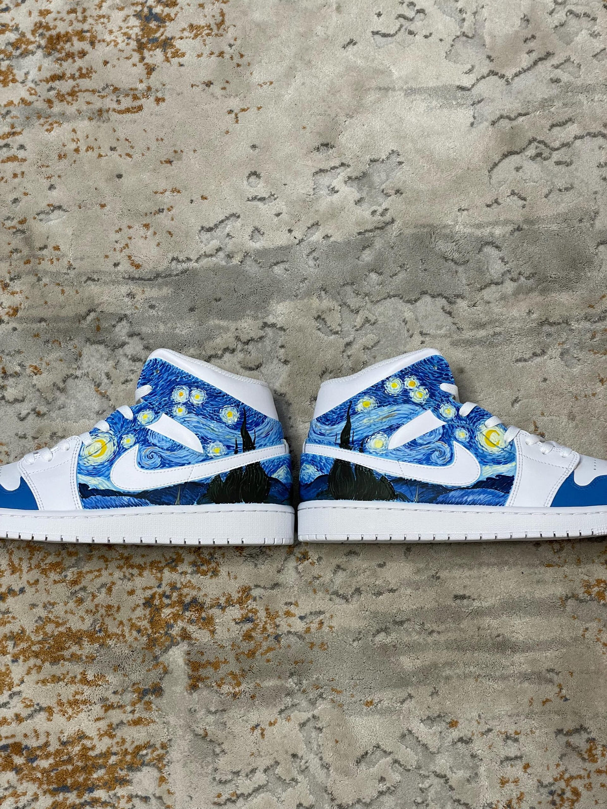 CUSTOM HAND PAINTED Air Jordan 1 mid, Personalized AF1 Shoes, Customized Sneakers, Birthday Gift