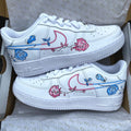 Air force 1, Nike Custom Sneakers, Pink Blue Roses, Bride Shoes, Wedding Anniversary Gift, Women’s, Girls, Floral, Flowers, Porcelain
