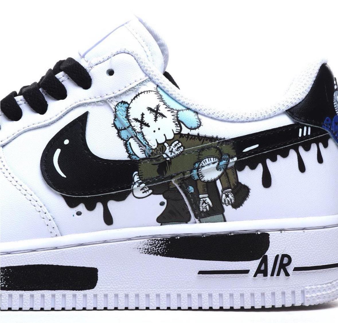Air Force 1 KAWS custom sneakers, handmade