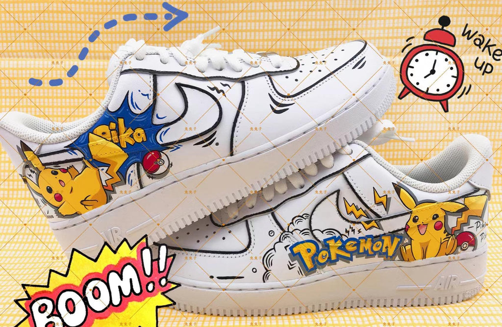 custom hand painted air force1.af1 cartoons street style anime wedding shoes trendy trainers high fashion sneakers white