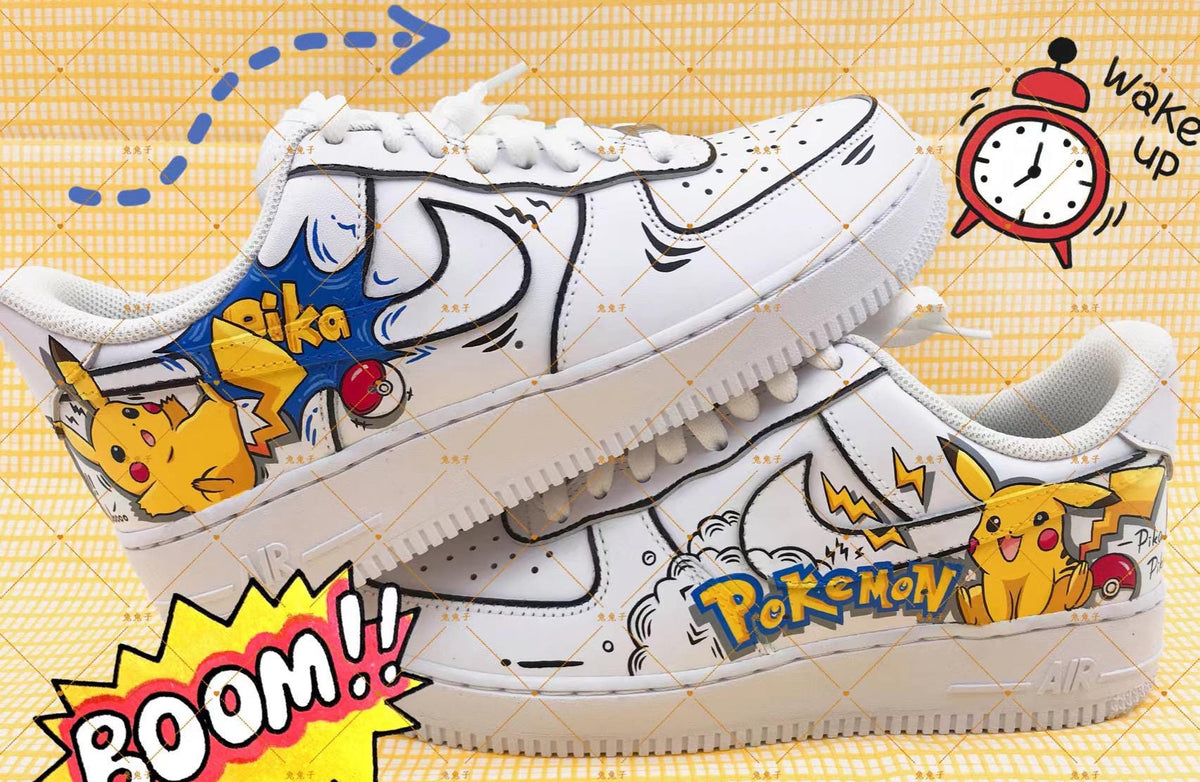 custom hand painted air force1.af1 cartoons street style anime wedding shoes trendy trainers high fashion sneakers white