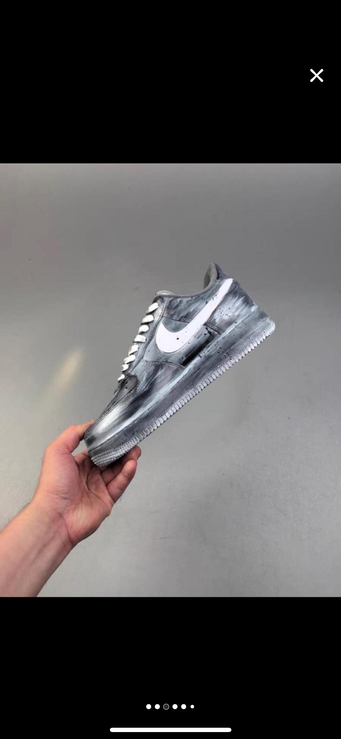 Air Force 1 sneakers with custom crosses, handmade