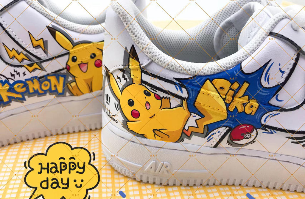 custom hand painted air force1.af1 cartoons street style anime wedding shoes trendy trainers high fashion sneakers white