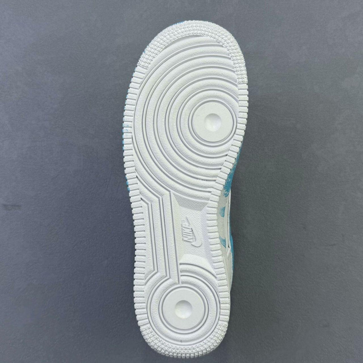 Air Force 1 white purple custom sneakers, handmade