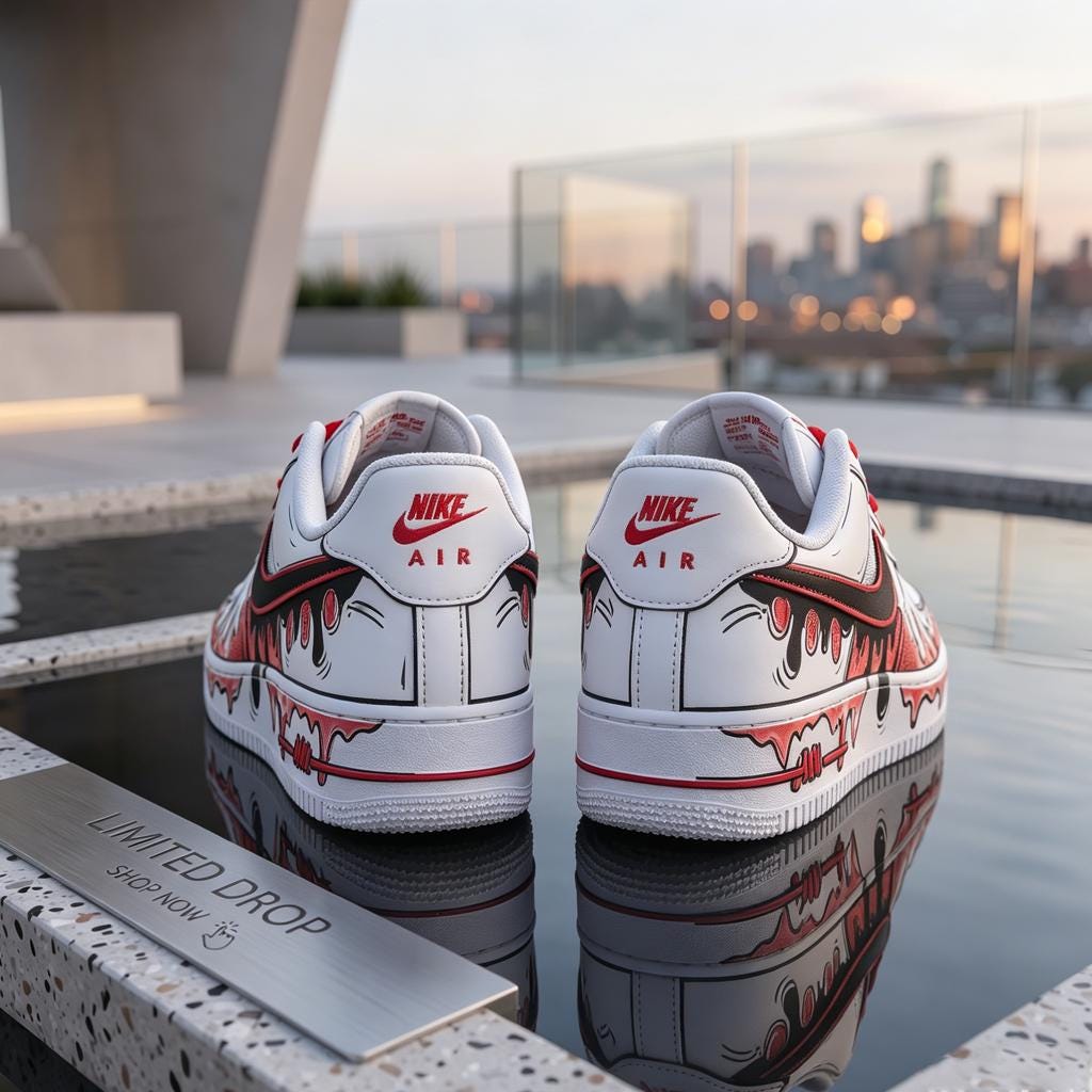 Custom Air Force 1 Cartoon Drip Sneakers Hand Painted AF1 Shoes,Personalized Name Shoes,Gift for him