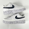 Custom Black Splatter AF1 Sneakers, Hand Painted Paint Drip Air Force 1 Shoes, Minimal Black White Streetwear Sneakers, Unisex Gift