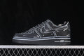 Custom Air force one black Handpainted anime style cartoon sneakers white and black design for streetwear lovers emo sneakers af1 y2k shoes