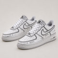 Comic Style Air Force 1,Unique Hand-Painted Sketch Design AF1 Sneakers for Birthday Graduation Gift
