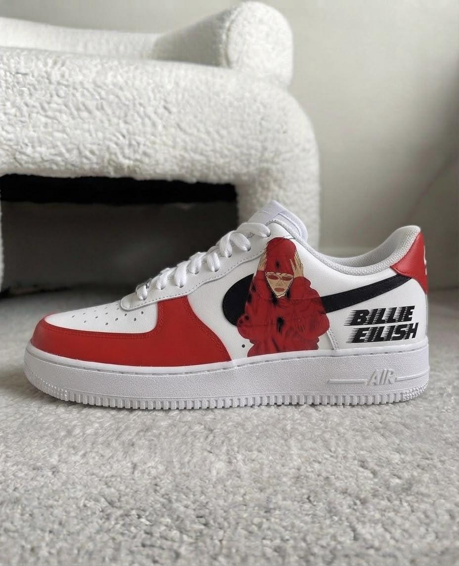 Billie Elish shoes-customized airforce-personalized sneakers