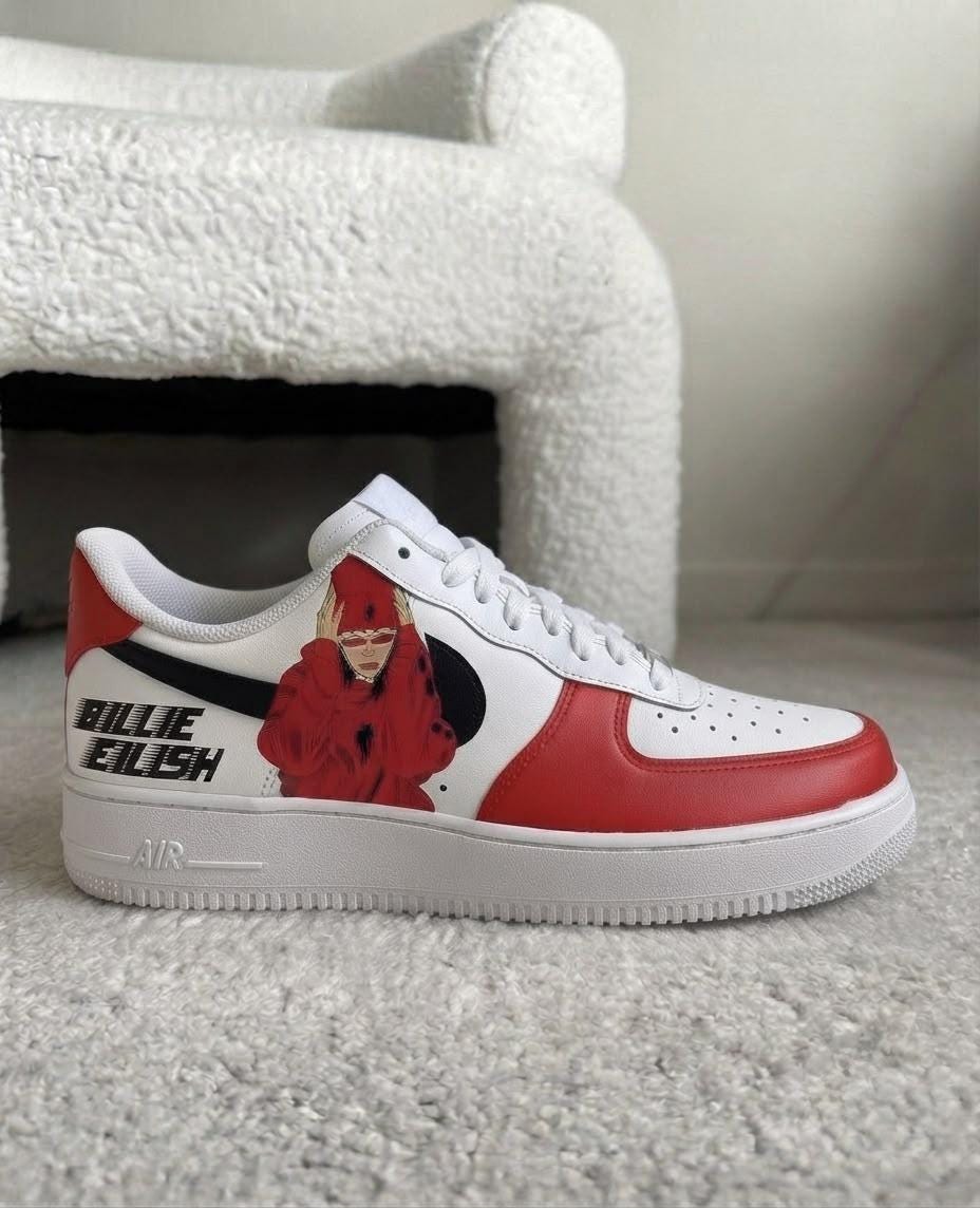 Billie Elish shoes-customized airforce-personalized sneakers