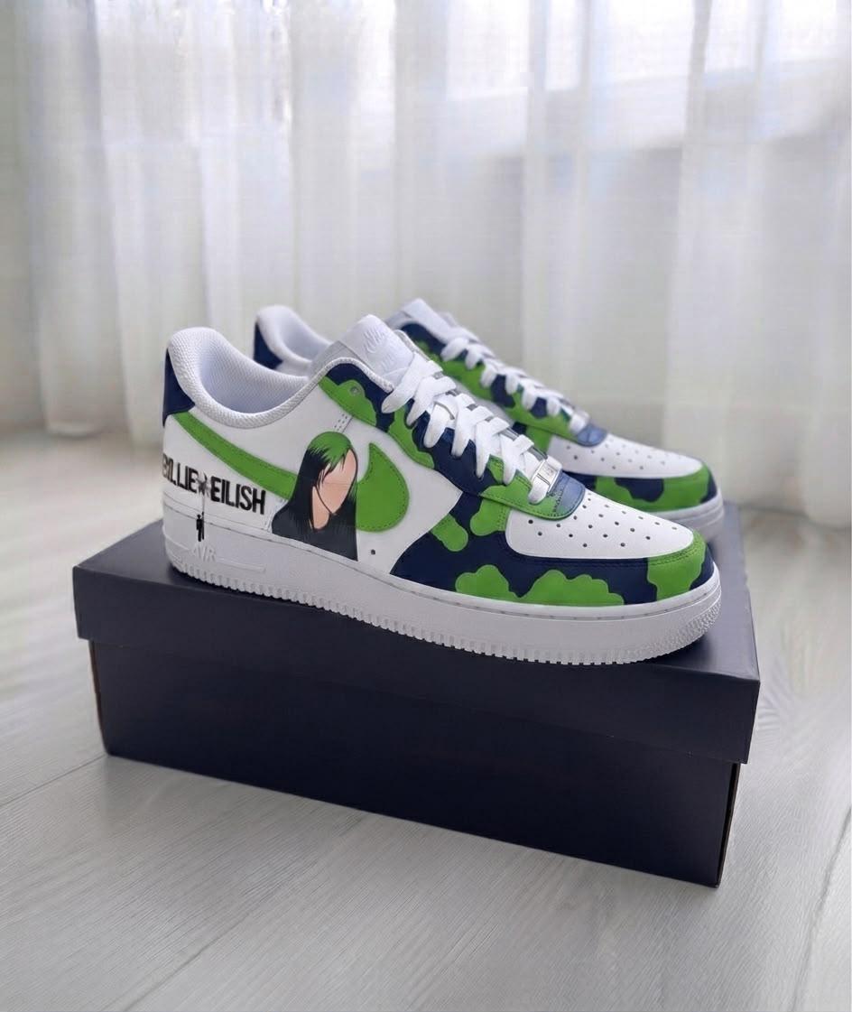 Billie Elish shoes-customized airforce-personalized sneakers