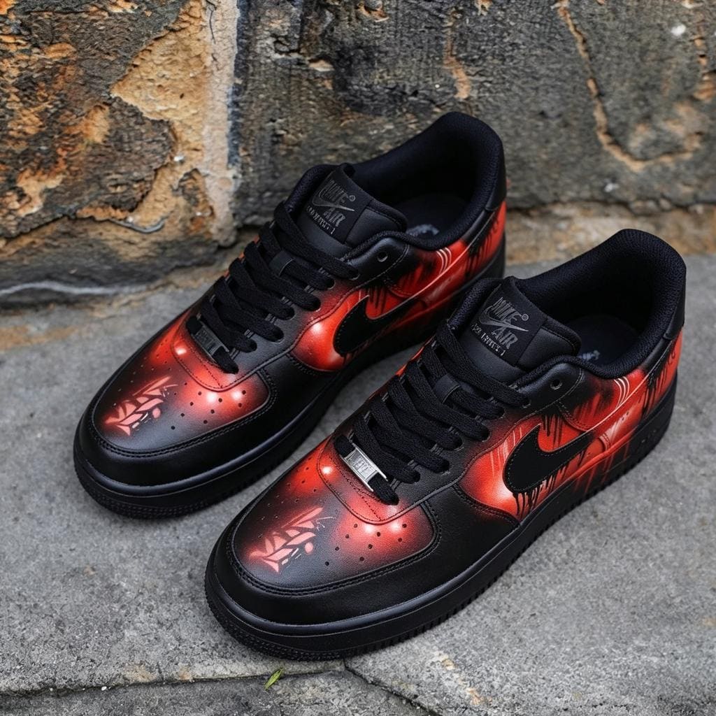 Air Force 1 Custom Sneakers Graffiti Streetwear Shoes Gift For Her Graduation
