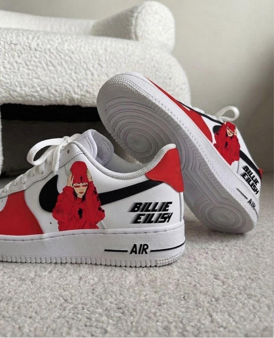 Billie Elish shoes-customized airforce-personalized sneakers