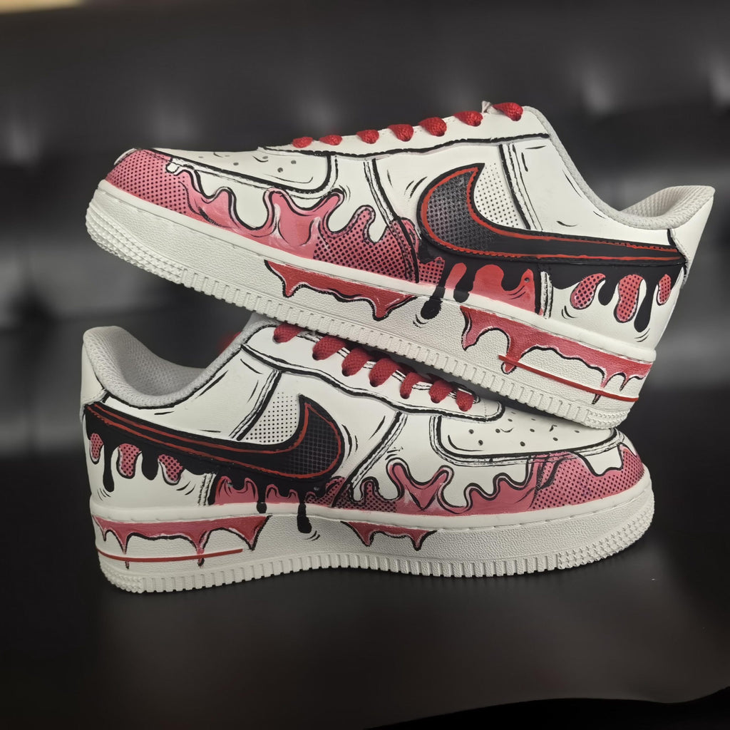 Custom Air Force 1 Cartoon Drip Sneakers Hand Painted AF1 Shoes,Personalized Name Shoes,Gift for him