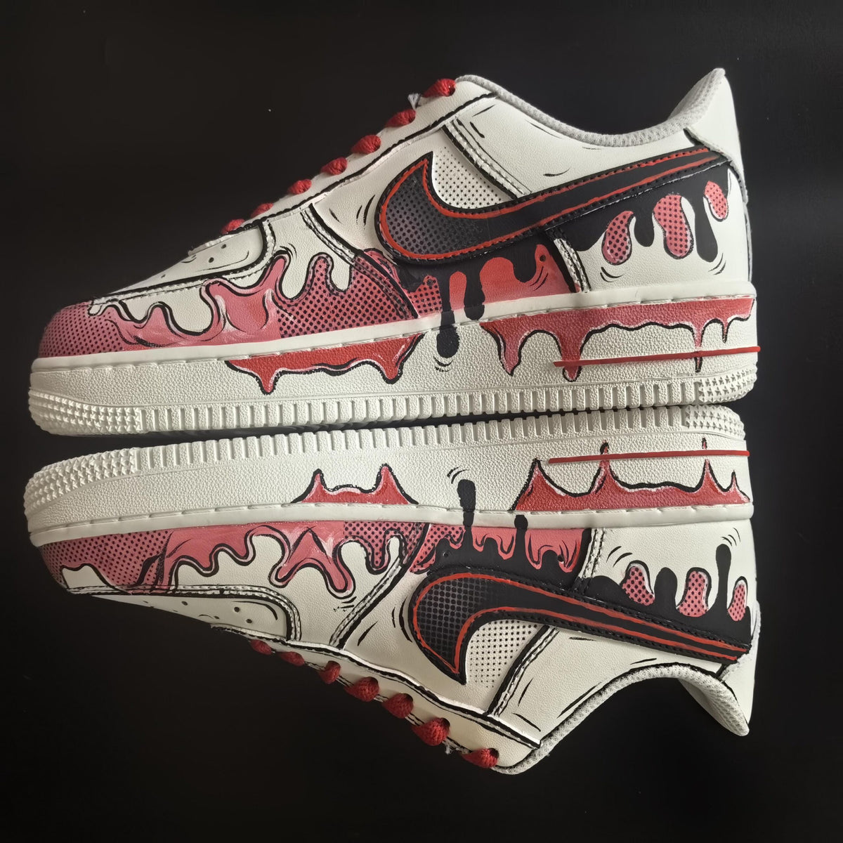 Custom Air Force 1 Cartoon Drip Sneakers Hand Painted AF1 Shoes,Personalized Name Shoes,Gift for him