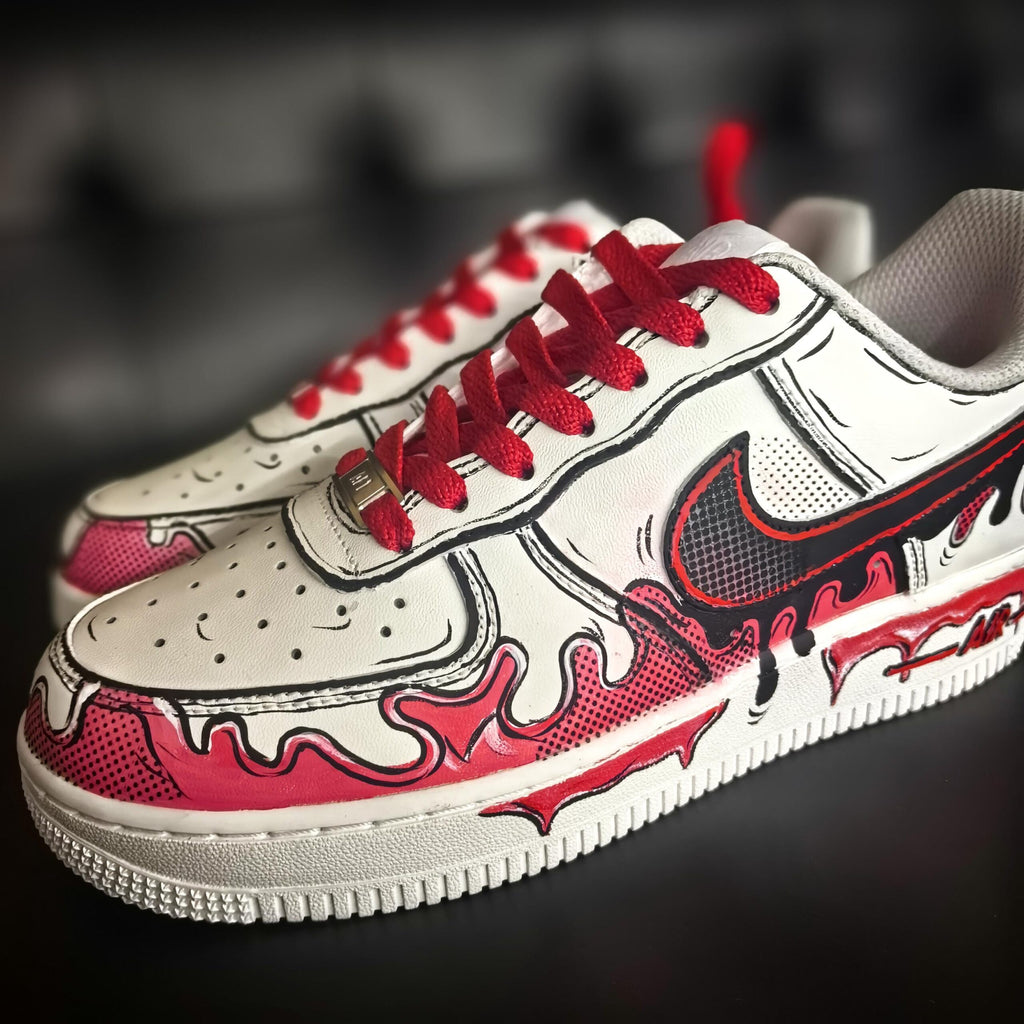 Custom Air Force 1 Cartoon Drip Sneakers Hand Painted AF1 Shoes,Personalized Name Shoes,Gift for him
