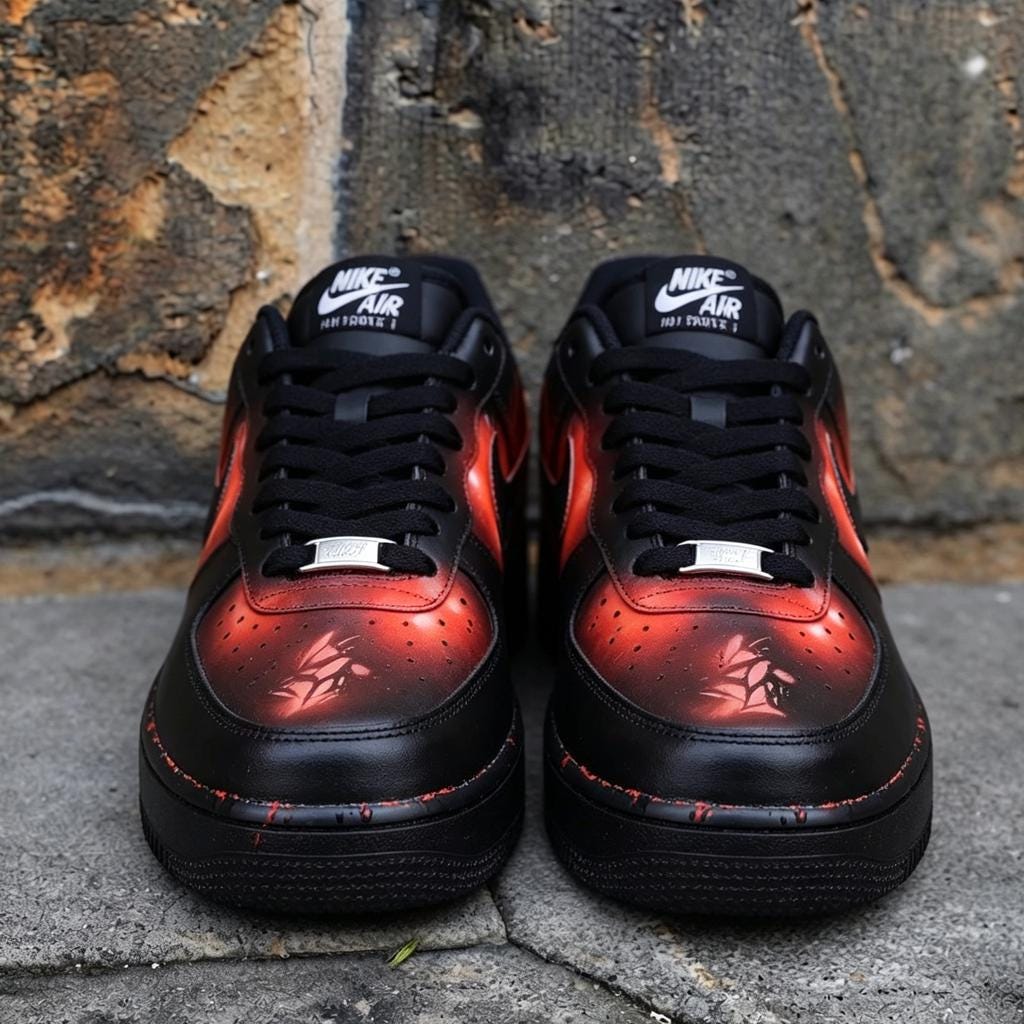 Air Force 1 Custom Sneakers Graffiti Streetwear Shoes Gift For Her Graduation