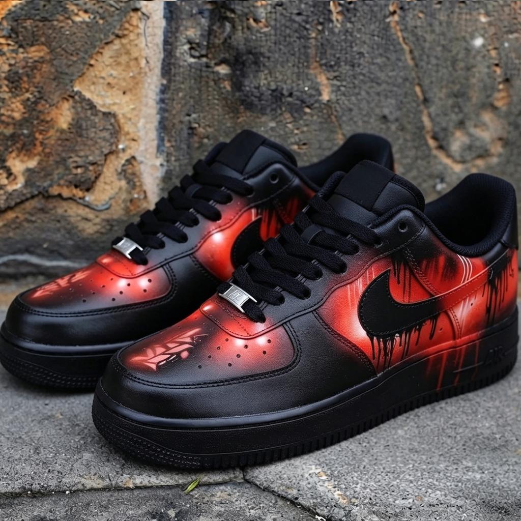 Air Force 1 Custom Sneakers Graffiti Streetwear Shoes Gift For Her Graduation