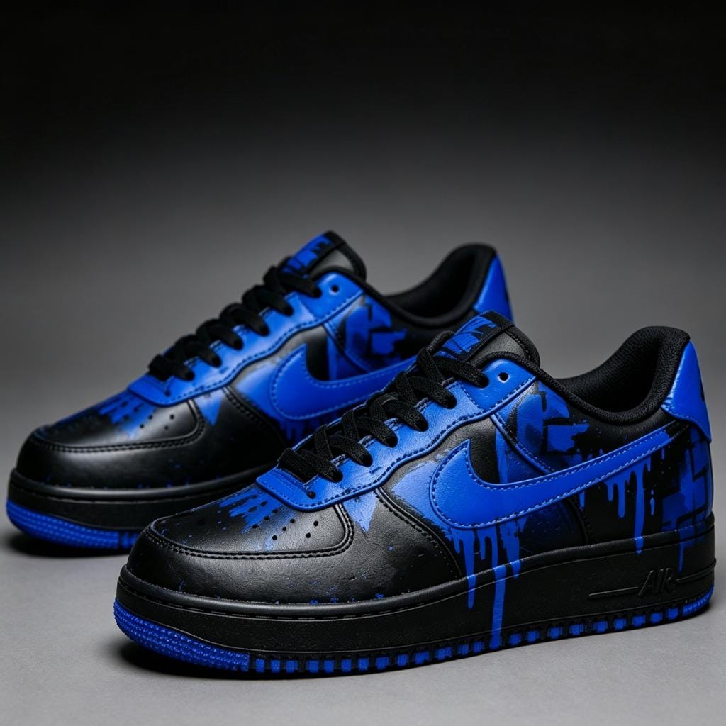 Custom Air Force 1 Sneakers Custom Shoes Neon Splatter Streetwear Gift For Friend Birthday