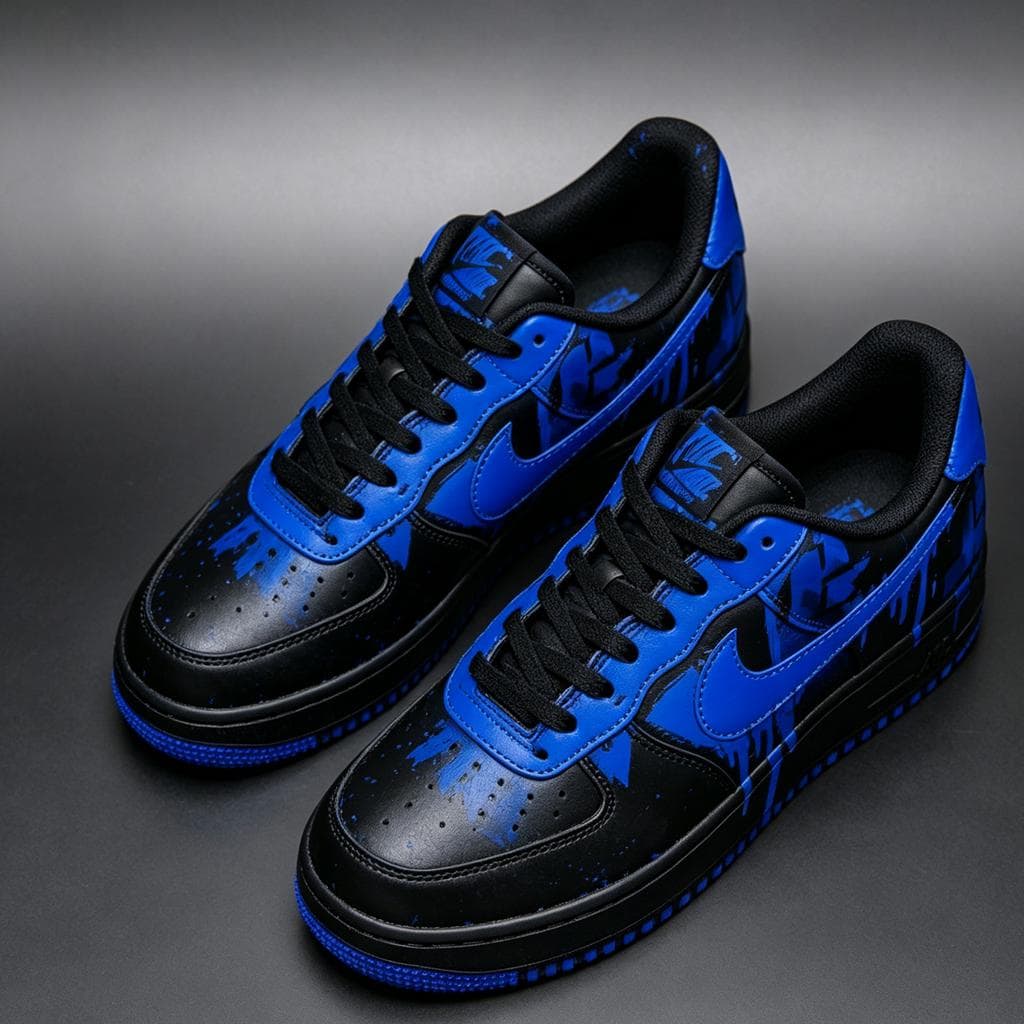 Custom Air Force 1 Sneakers Custom Shoes Neon Splatter Streetwear Gift For Friend Birthday