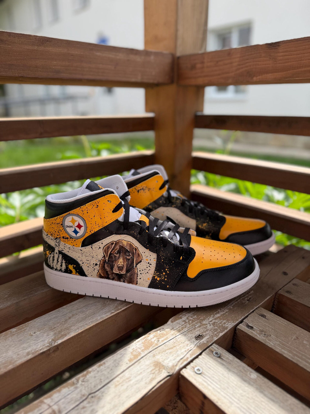 CUSTOM HAND PAINTED Air Jordan 1 mid, Personalized AF1 Shoes, Customized Sneakers, Birthday Gift
