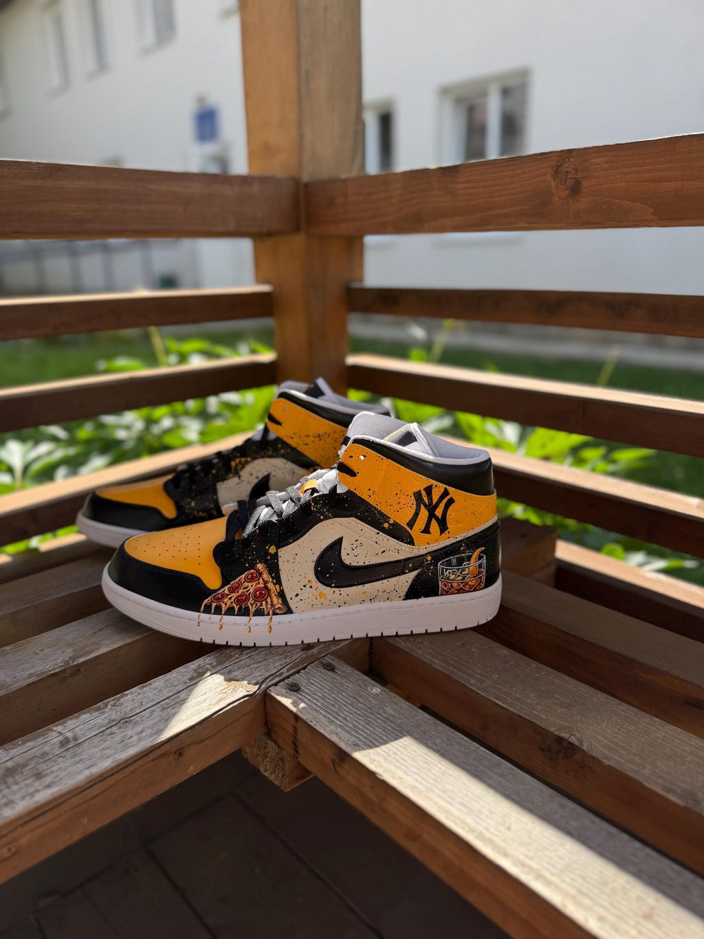 CUSTOM HAND PAINTED Air Jordan 1 mid, Personalized AF1 Shoes, Customized Sneakers, Birthday Gift