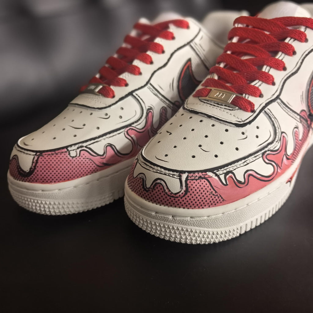 Custom Air Force 1 Cartoon Drip Sneakers Hand Painted AF1 Shoes,Personalized Name Shoes,Gift for him