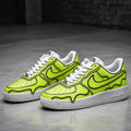 Custom Green Comic Air Force 1 , Hand Painted Neon Green Shoes, Streetwear Festival Kicks, Unique Birthday Gift