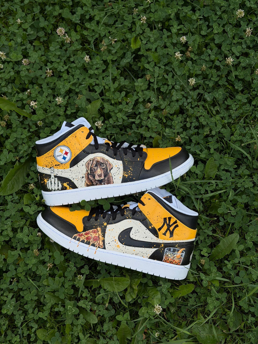 CUSTOM HAND PAINTED Air Jordan 1 mid, Personalized AF1 Shoes, Customized Sneakers, Birthday Gift