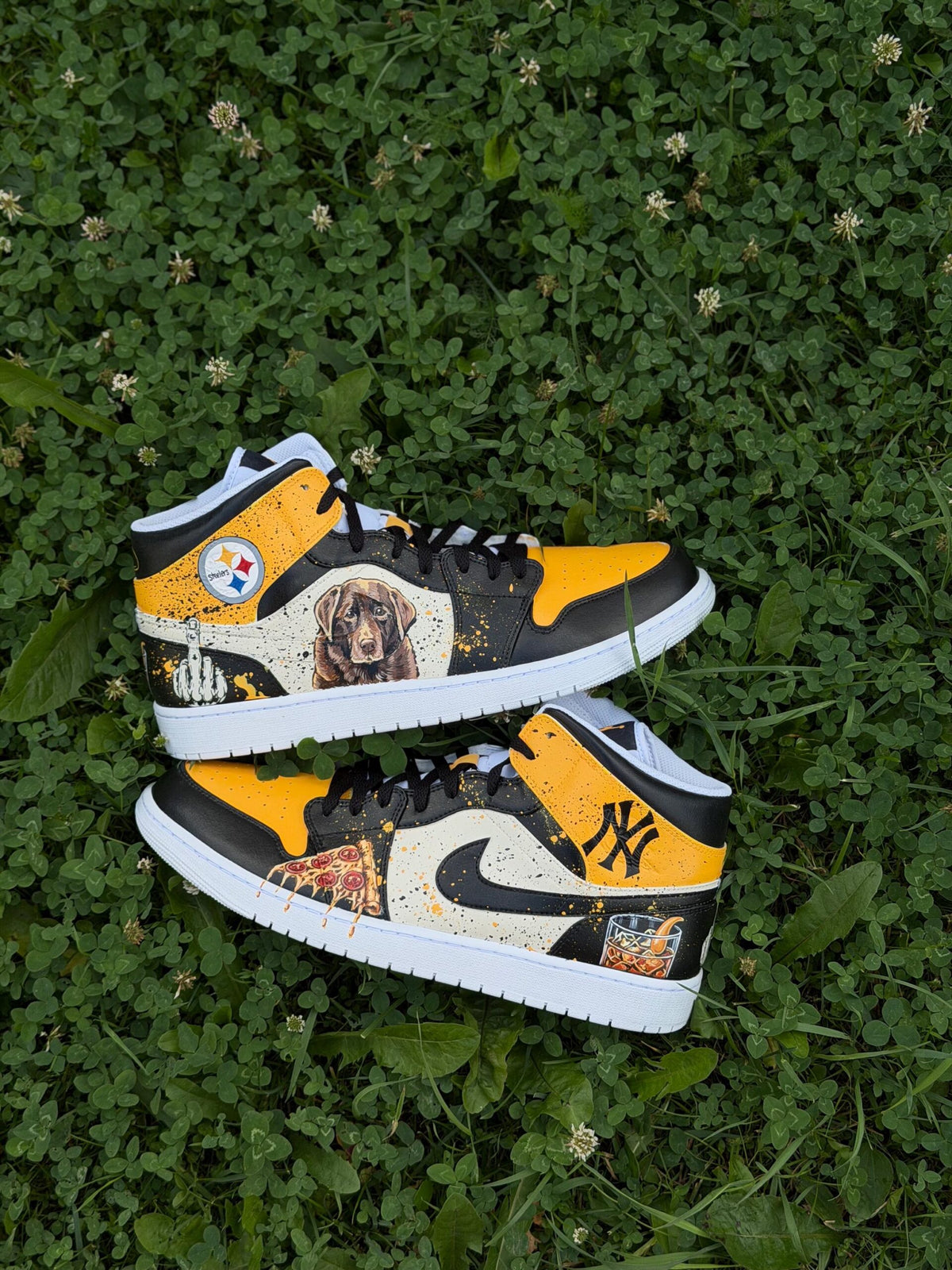 CUSTOM HAND PAINTED Air Jordan 1 mid, Personalized AF1 Shoes, Customized Sneakers, Birthday Gift