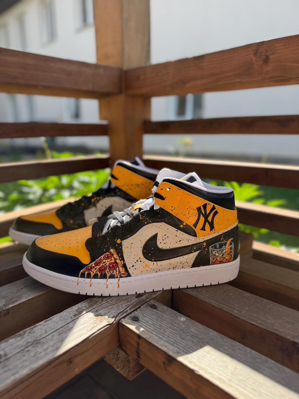 CUSTOM HAND PAINTED Air Jordan 1 mid, Personalized AF1 Shoes, Customized Sneakers, Birthday Gift