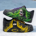 Custom Comic Style Sneakers, Hand Painted Black & Green Shoes, Villain Inspired Sneakers, Graffiti Drip Shoes, Streetwear Gift